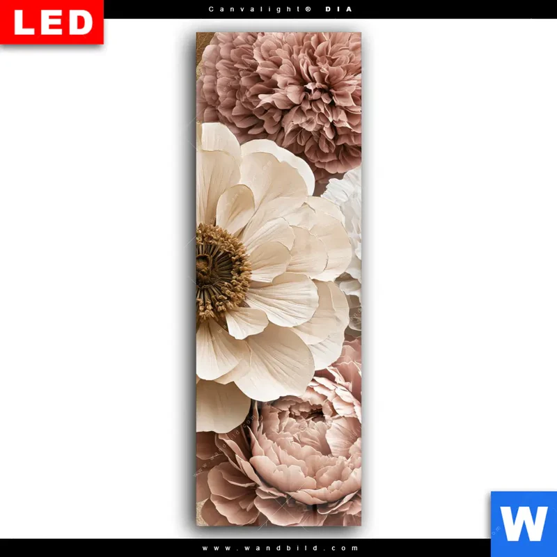 Wechselmotiv Acrylglas Canvalight® DIA | Rosé Garden | Schmal