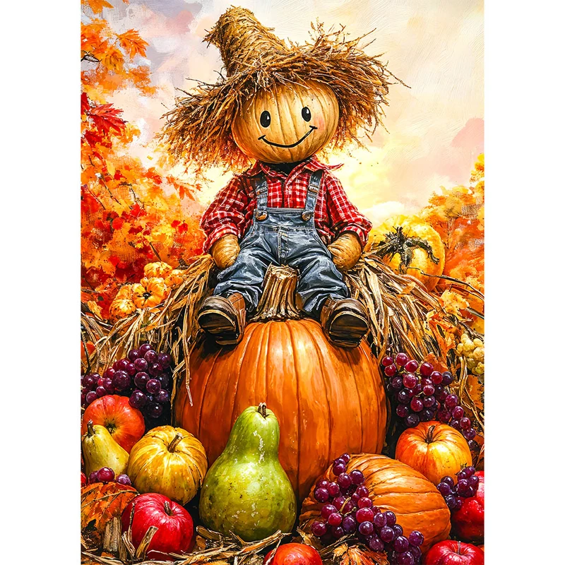 5D Diamond Painting – Die Herbstvogelscheuche