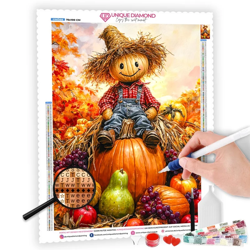5D Diamond Painting – Die Herbstvogelscheuche