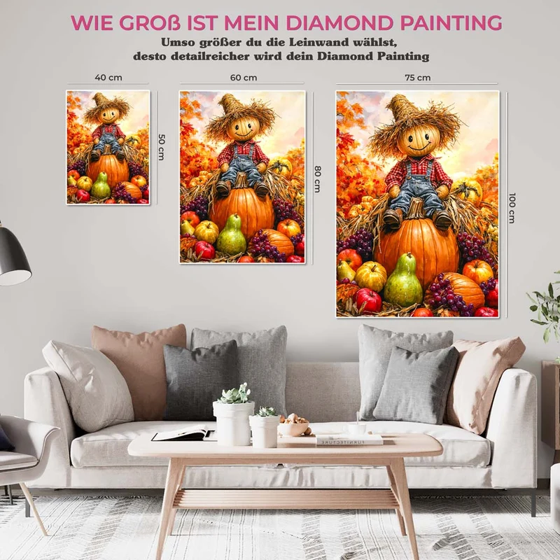 5D Diamond Painting – Die Herbstvogelscheuche