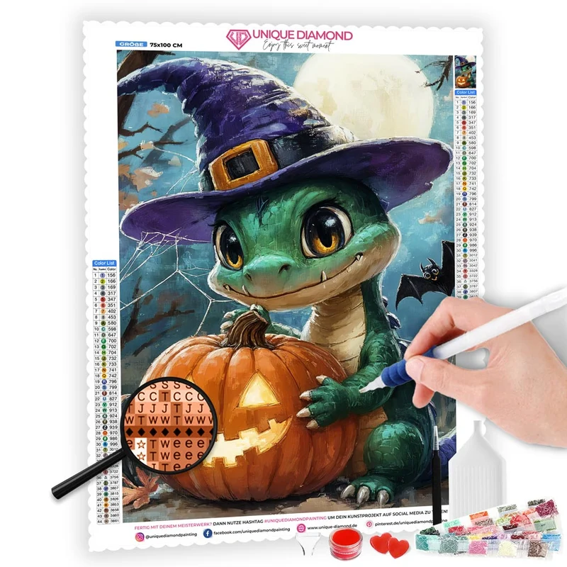 5D Diamond Painting – Der Halloween-Drache