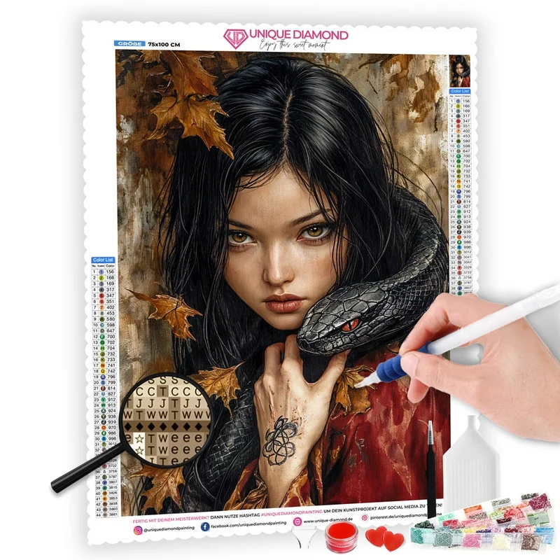 5D Diamond Painting – Die Herbstschlangen-Beschwörerin
