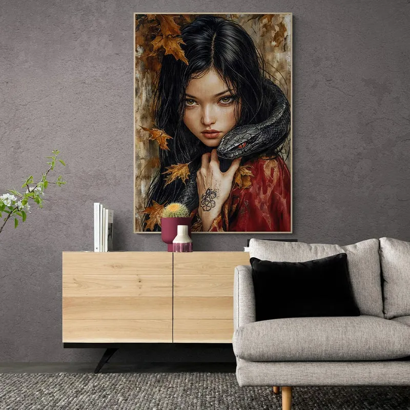 5D Diamond Painting – Die Herbstschlangen-Beschwörerin
