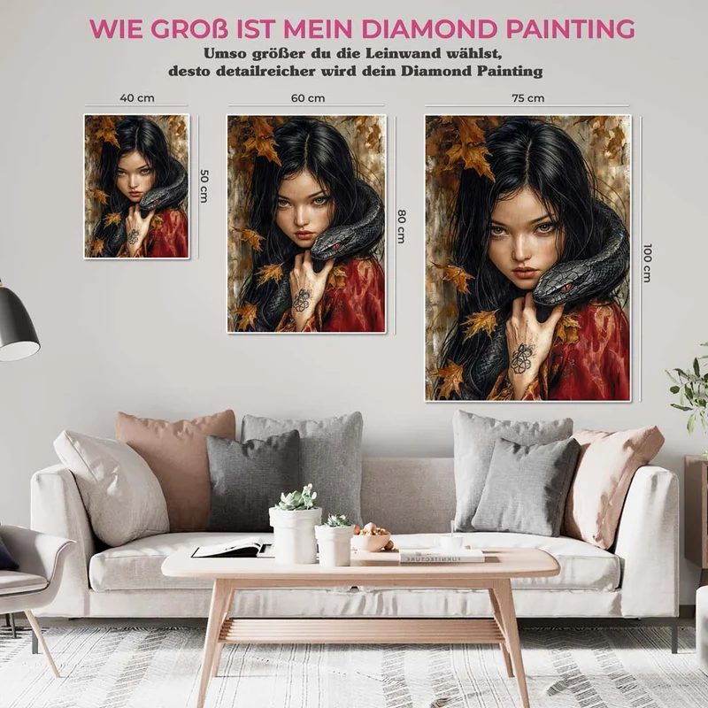 5D Diamond Painting – Die Herbstschlangen-Beschwörerin