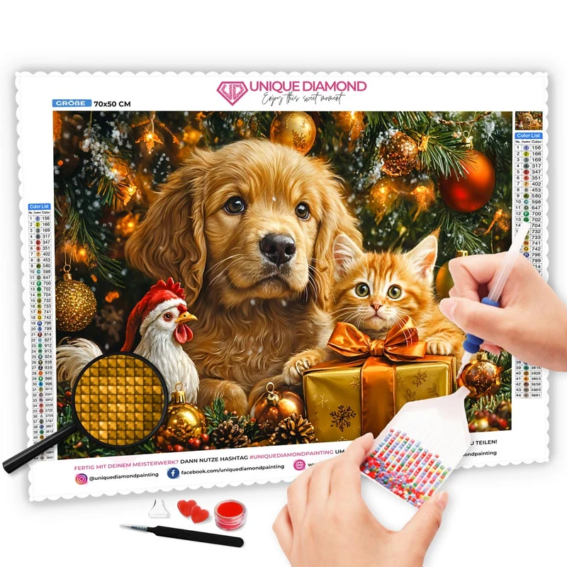 5D Diamond Painting – Weihnachtsfreunde