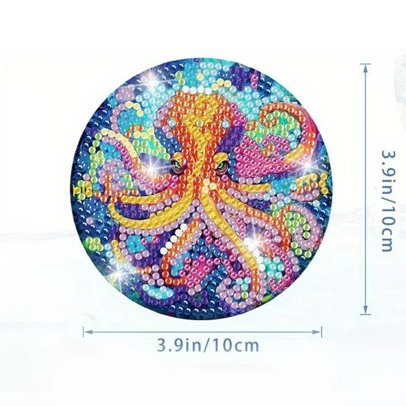 5D Diamond Painting Untersetzer Unterwasser Tiere