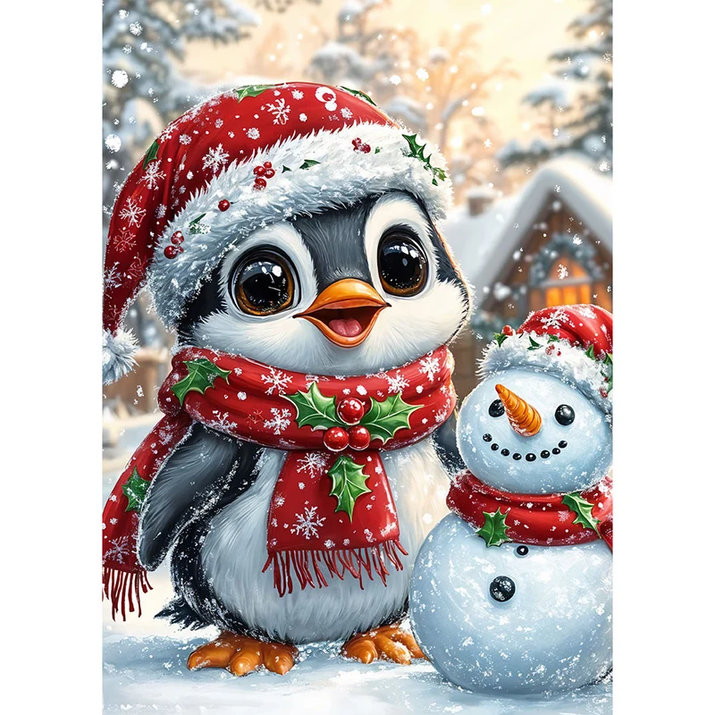 5D Diamond Painting – Der festliche Pinguin