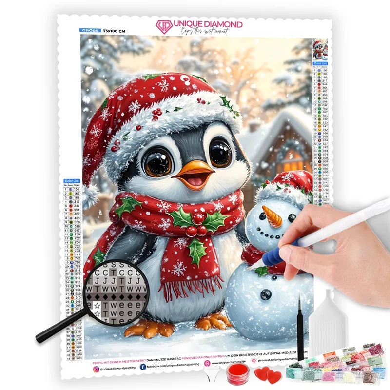 5D Diamond Painting – Der festliche Pinguin