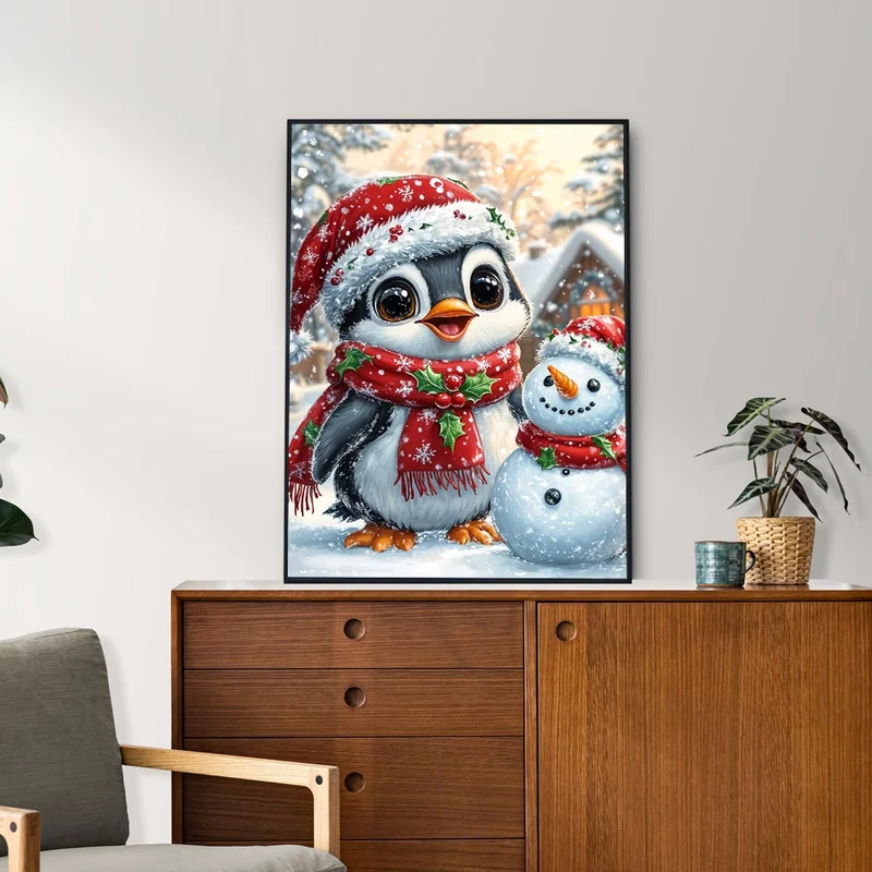 5D Diamond Painting – Der festliche Pinguin