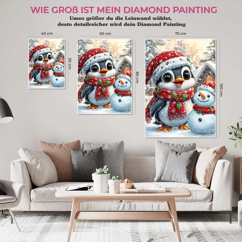 5D Diamond Painting – Der festliche Pinguin