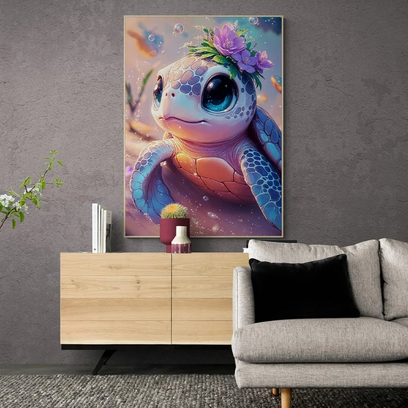 5D Diamond Painting – Zauberhafte Meeresschildkröte