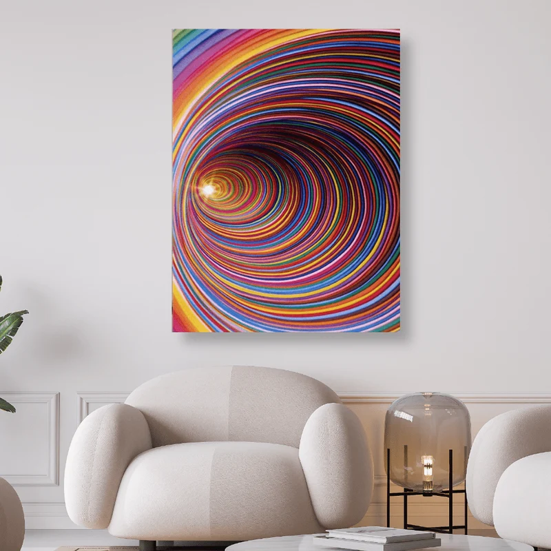Abstrakte bunte Spirale mit hellem Licht am Ende - 5D DIY Diamond Painting