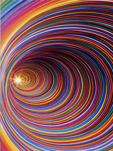 Abstrakte bunte Spirale mit hellem Licht am Ende - 5D DIY Diamond Painting