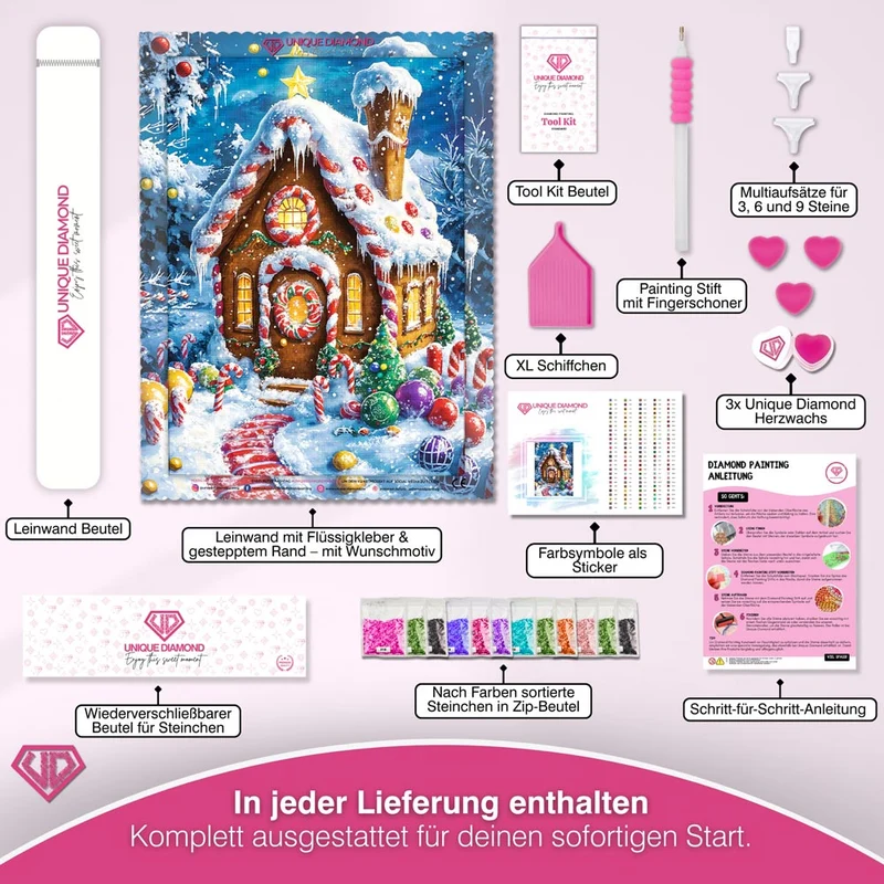 5D Diamond Painting – Das Lebkuchenhaus