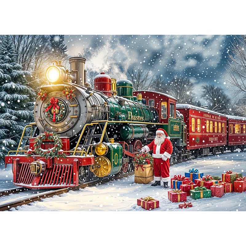 5D Diamond Painting – Die Weihnachtsbahn