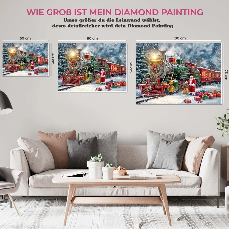 5D Diamond Painting – Die Weihnachtsbahn