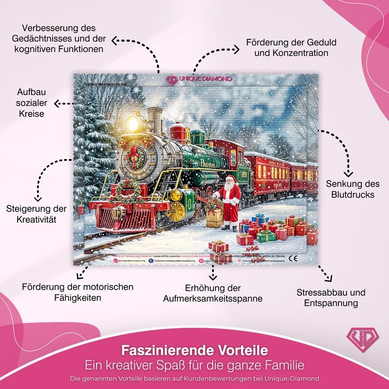 5D Diamond Painting – Die Weihnachtsbahn