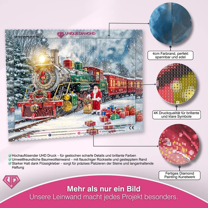5D Diamond Painting – Die Weihnachtsbahn