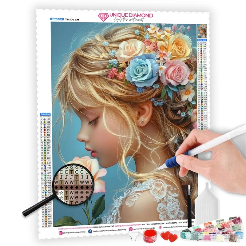 5D Diamond Paintin – Elysas Blumenpoesie