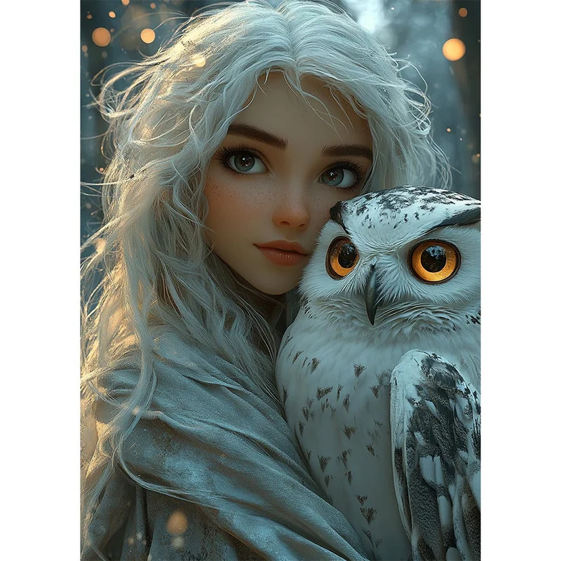 5D Diamond Painting – Winterwächterin