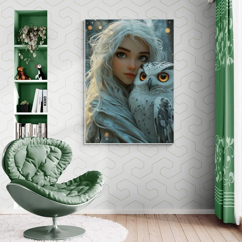 5D Diamond Painting – Winterwächterin