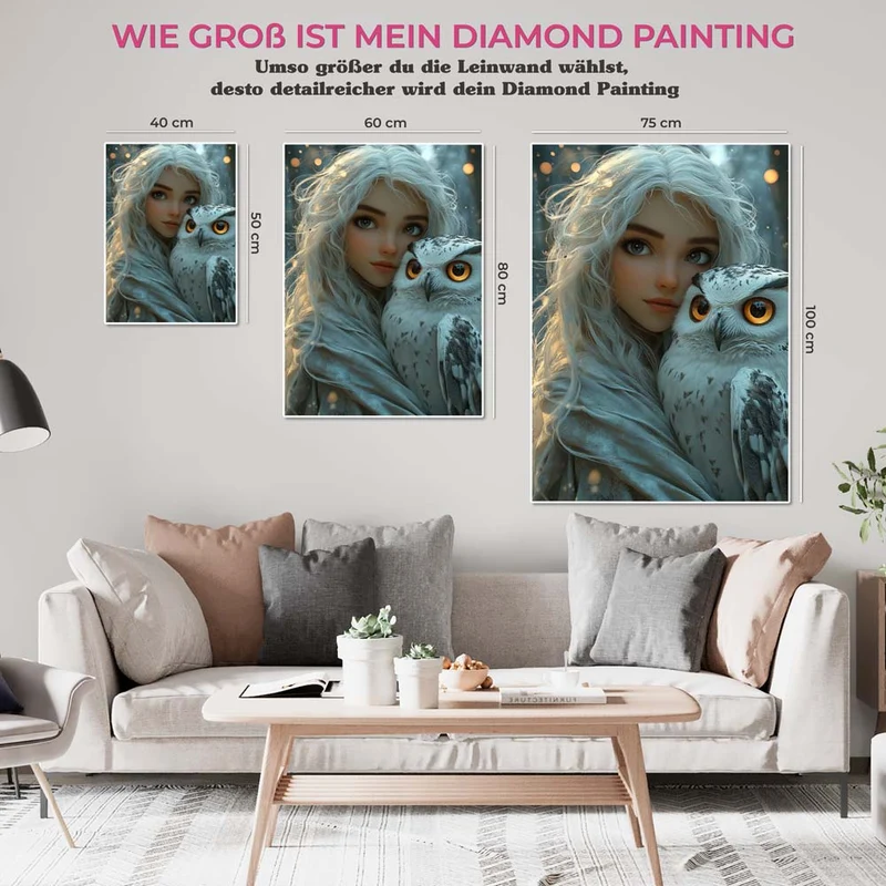 5D Diamond Painting – Winterwächterin