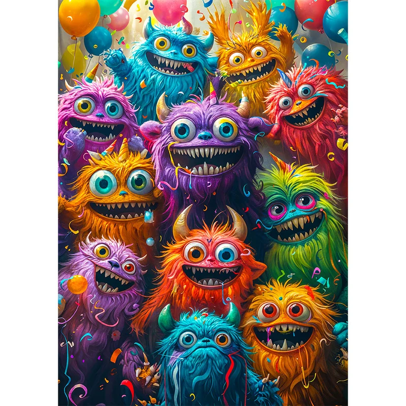 5D Diamond Painting – Monster-Party