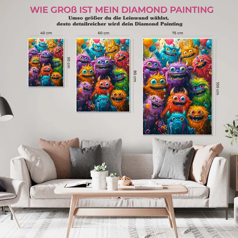 5D Diamond Painting – Monster-Party