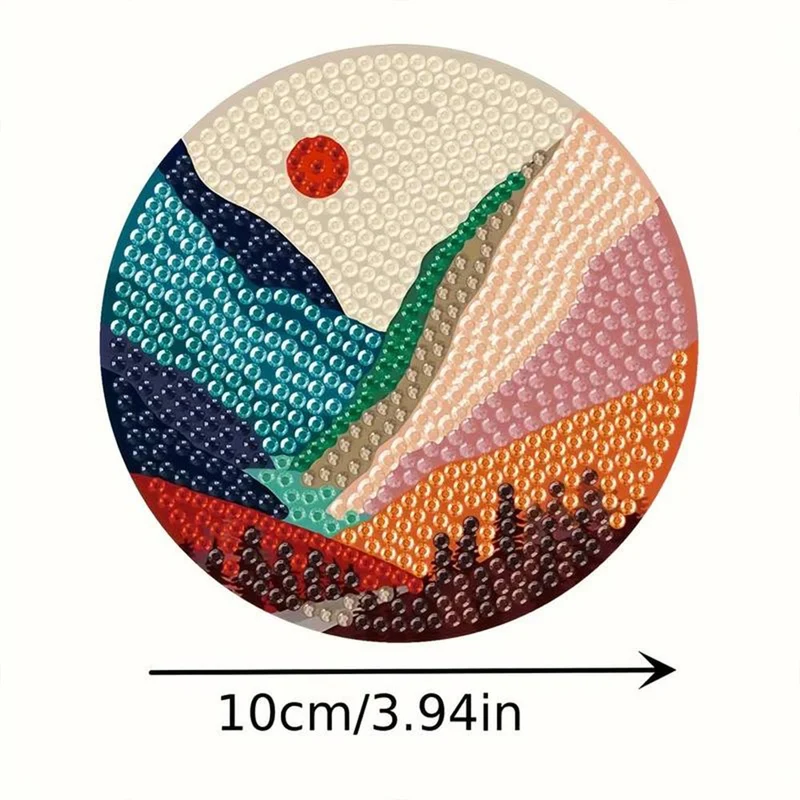 5D Diamond Painting Untersetzer Berglandschaft