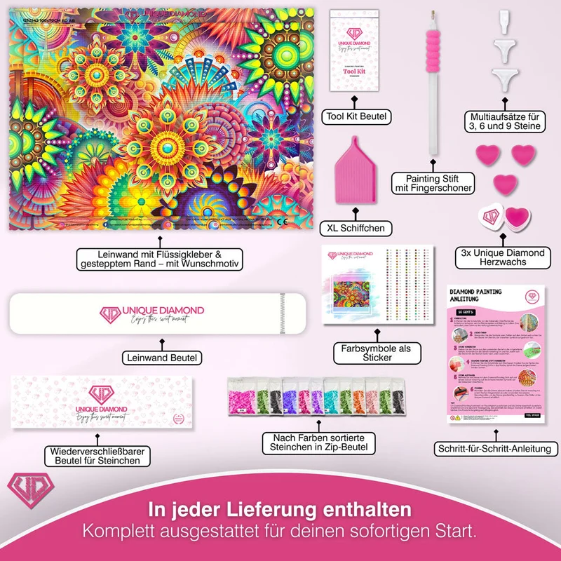 5D Diamond Painting – Mandala Blumen
