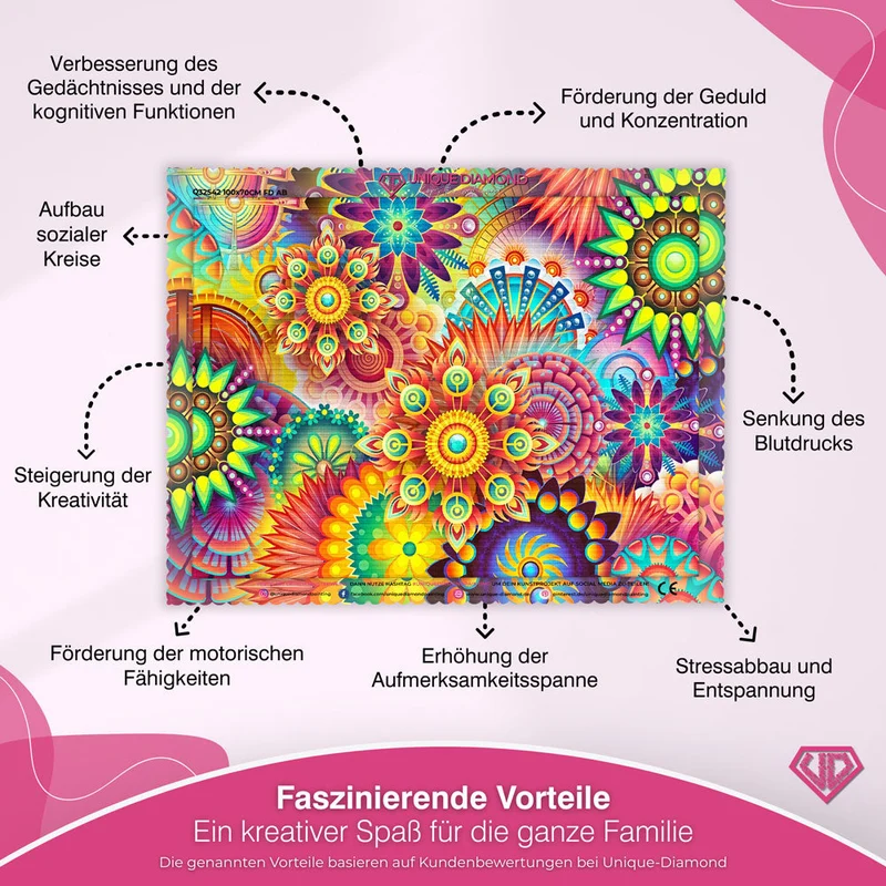 5D Diamond Painting – Mandala Blumen