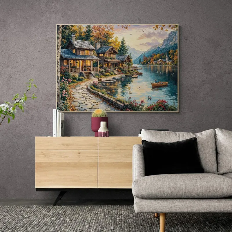5D Diamond Painting – Idylle am Seeufer