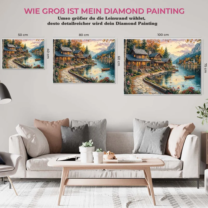 5D Diamond Painting – Idylle am Seeufer