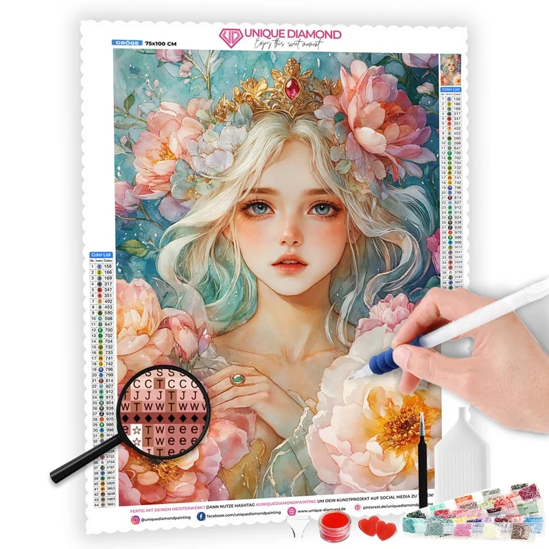5D Diamond Painting – Königin der Blüten