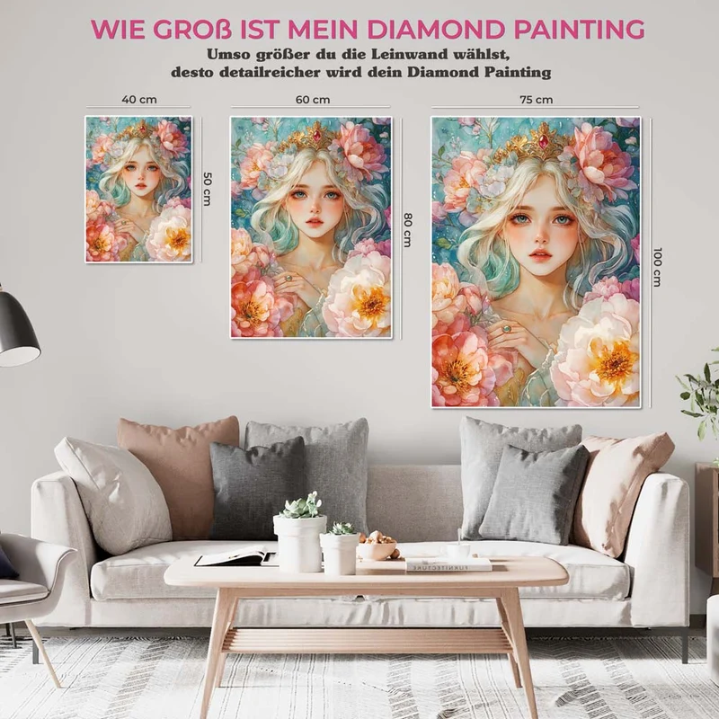 5D Diamond Painting – Königin der Blüten