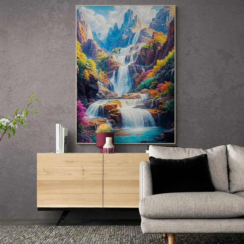 5D Diamond Painting – Wasserfälle des Paradieses