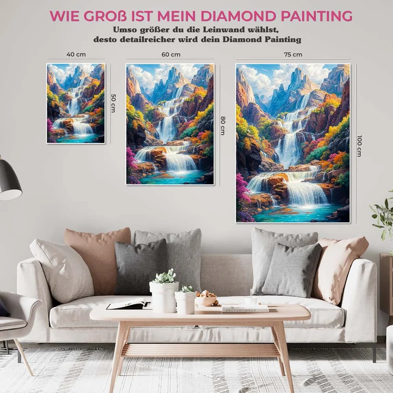 5D Diamond Painting – Wasserfälle des Paradieses