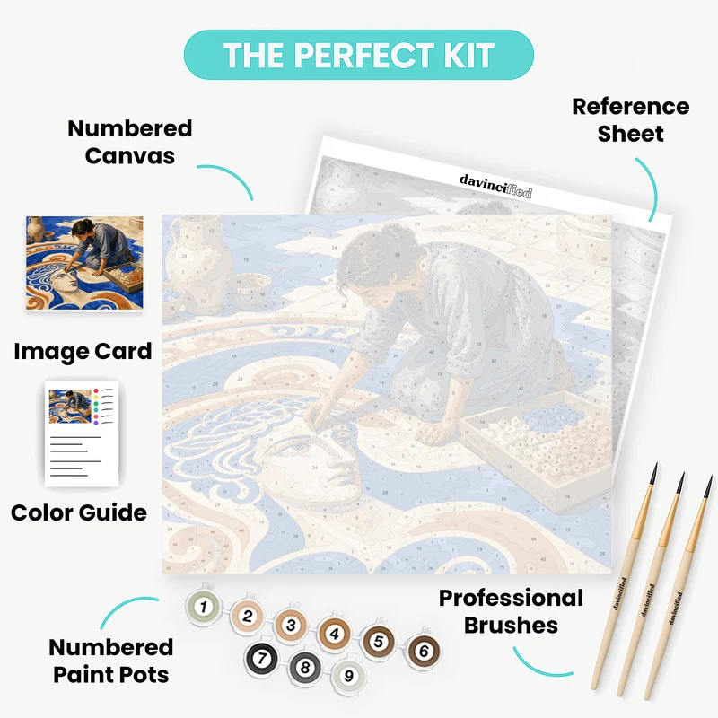 Ancient Mosaic Artisan - Paint by Numbers Kit