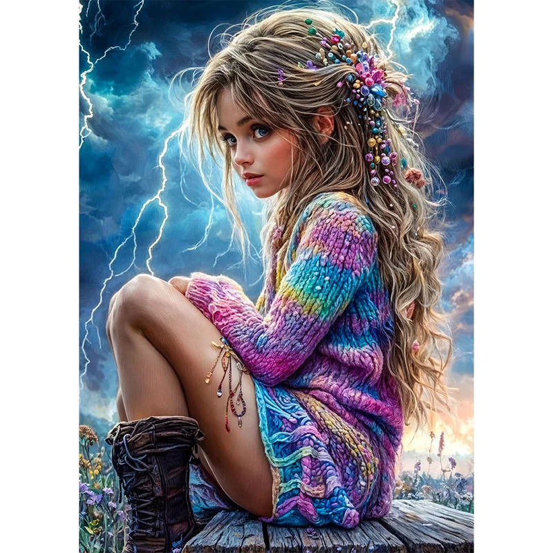 5D Diamond Painting – Sturmprinzessin