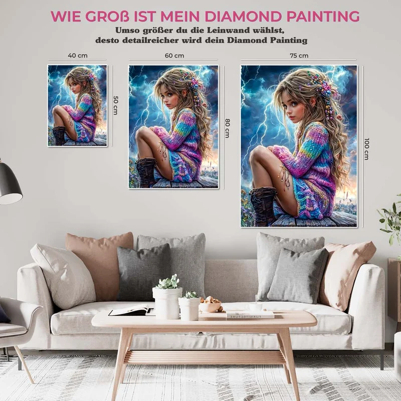 5D Diamond Painting – Sturmprinzessin
