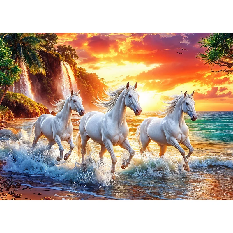 5D Diamond Painting – Wasserfall-Galopp