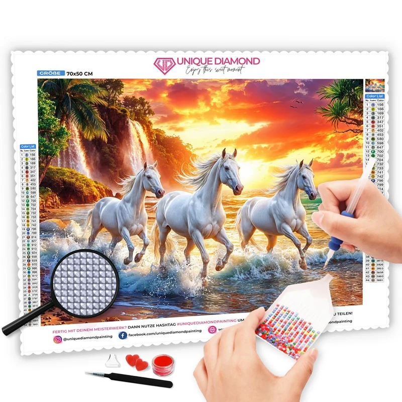 5D Diamond Painting – Wasserfall-Galopp