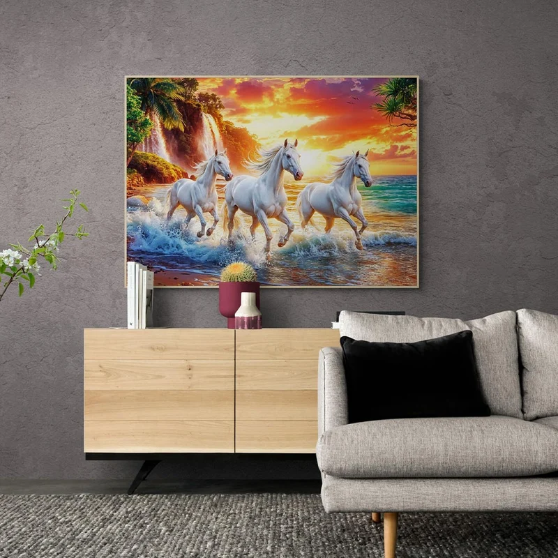 5D Diamond Painting – Wasserfall-Galopp