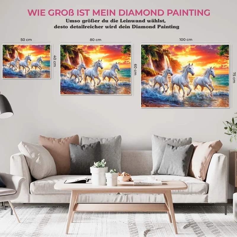 5D Diamond Painting – Wasserfall-Galopp