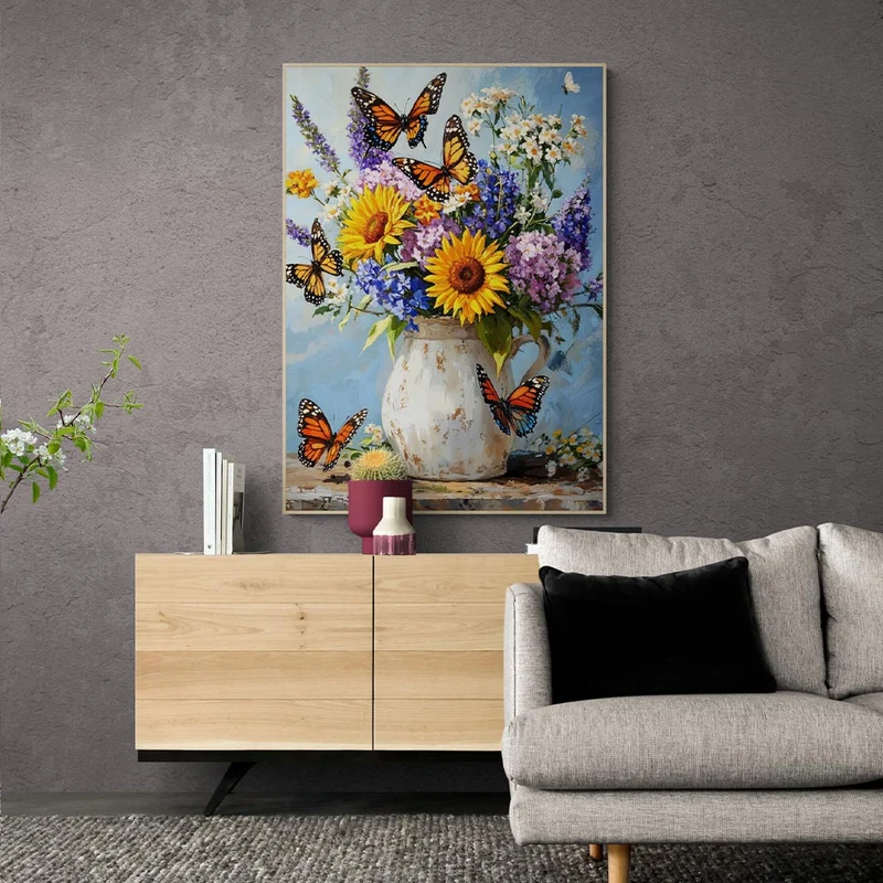 5D Diamond Painting – Blühender Monarch