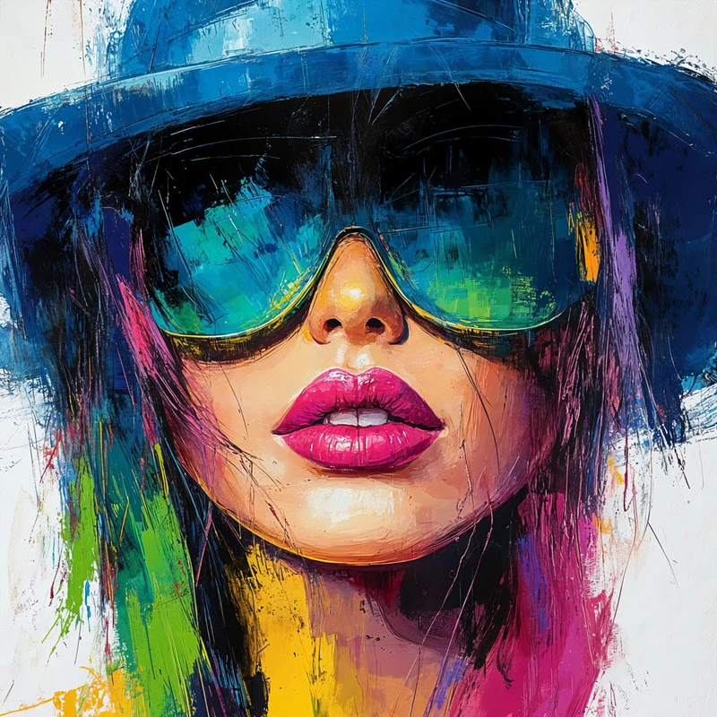 5D Diamond Painting – Neon Reflection