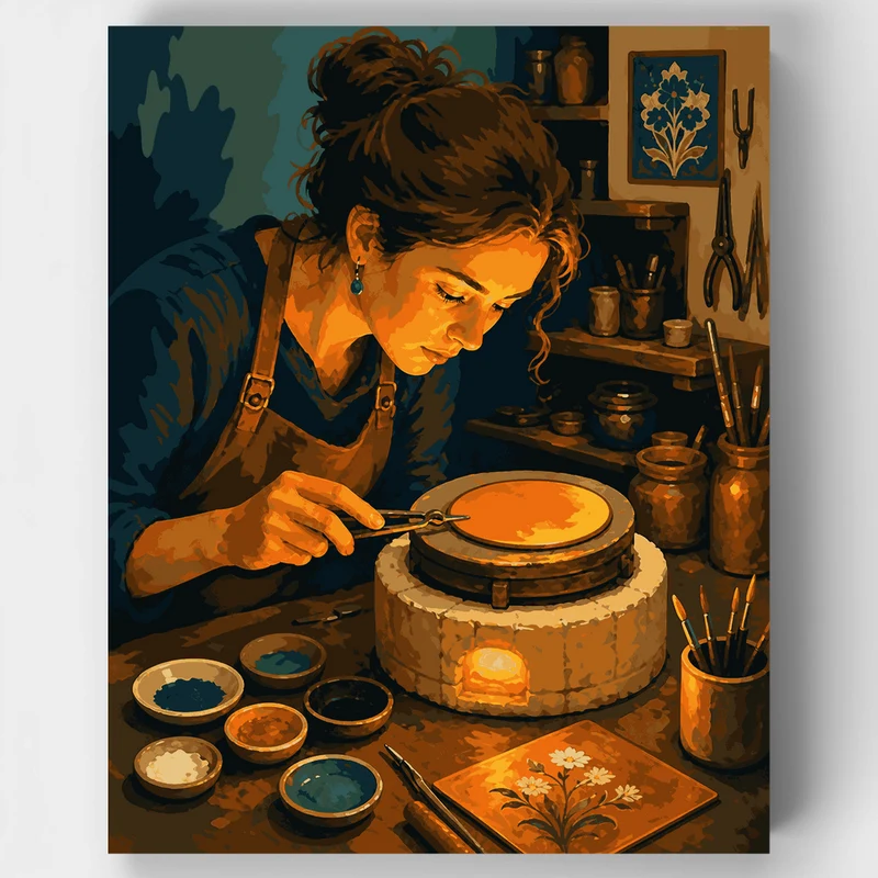 Enamel Jeweler's Kiln - Paint by Numbers Kit