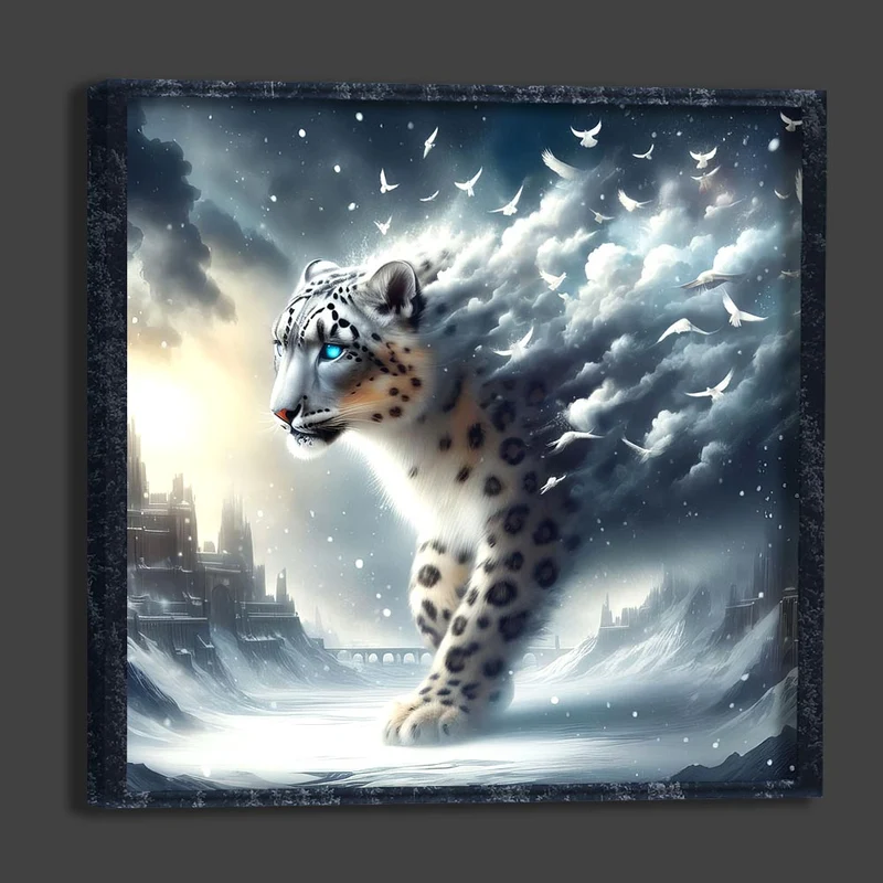 5D Diamond Painting – Schneeleopard