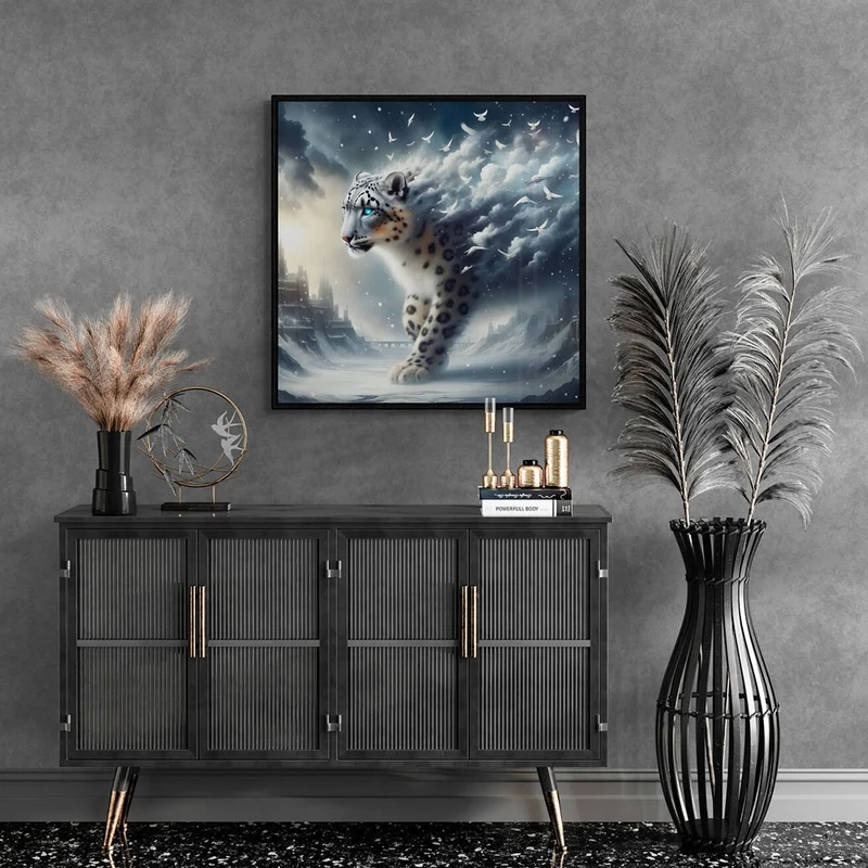 5D Diamond Painting – Schneeleopard