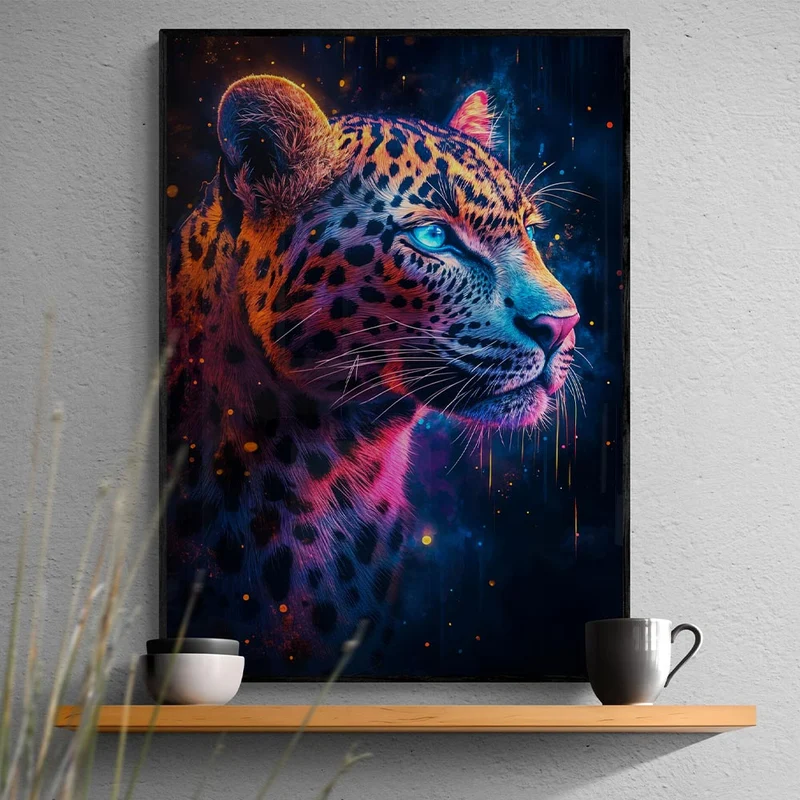 5D Diamond Painting – Neonleopard